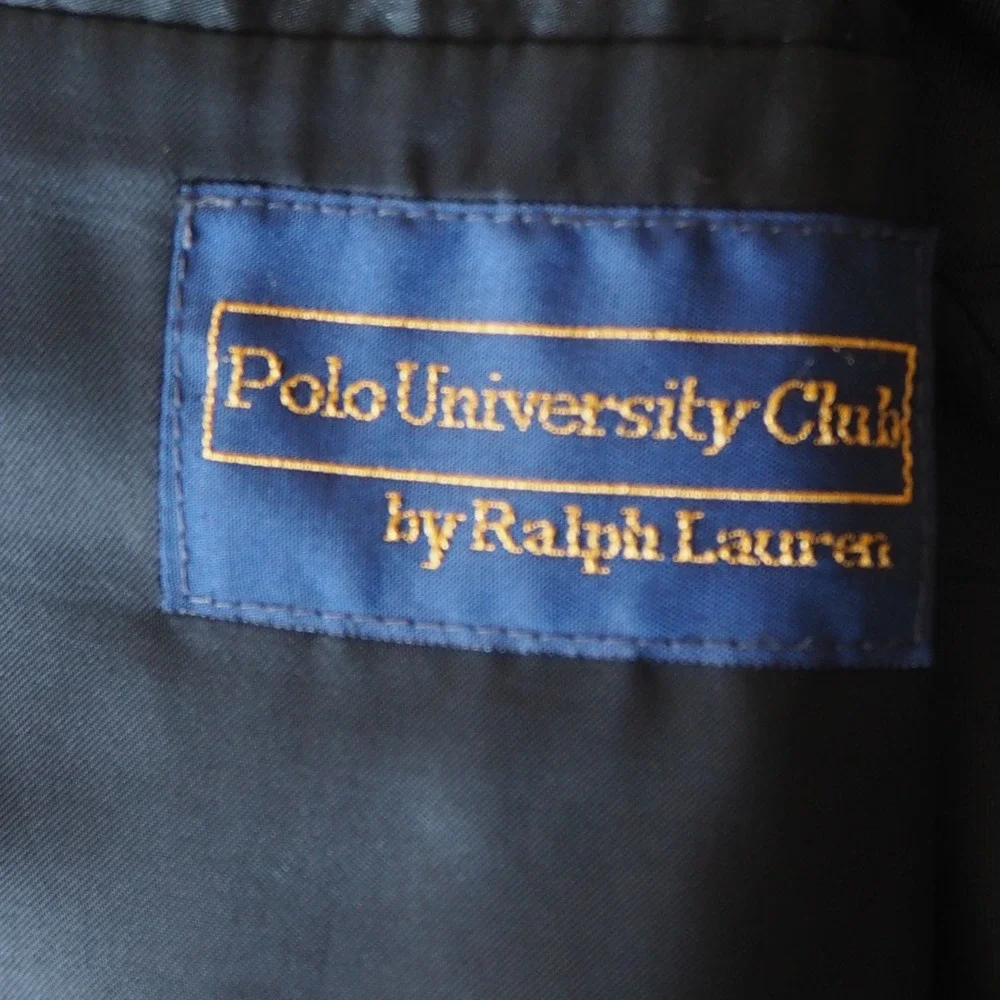 Vintage Polo University Club Ralph Lauren Glen Plaid Sports Coat 42 L* Silk Wool